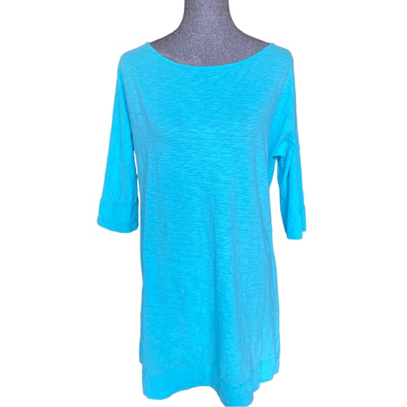 Lilly Pulitzer Dresses & Skirts - Lilly Pulitzer Cassie T-Shirt Dress Women's Size Large Blue Short Sleeve Cotton